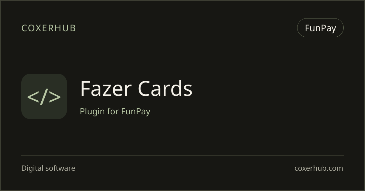 Fazer Cards — FunPay