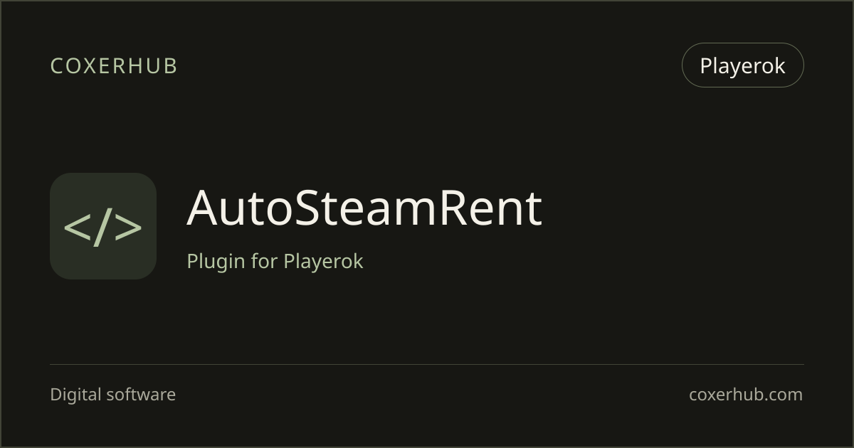 AutoSteamRent — Playerok
